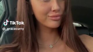 Gracxxe Onlyfans  showing off her big boobs in the car!!!