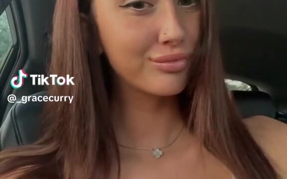 Gracxxe Onlyfans  showing off her big boobs in the car!!!