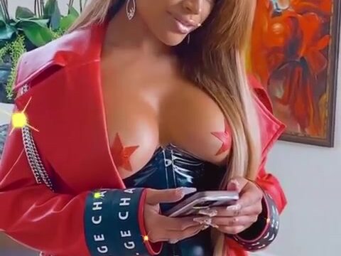 Charisse Mills nude showing off her big breasts!!!