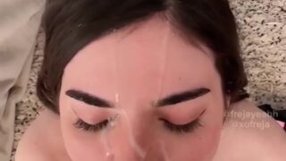 XoFreja – Hot Schoolgirl Gets Fucked And Cums On Her Face